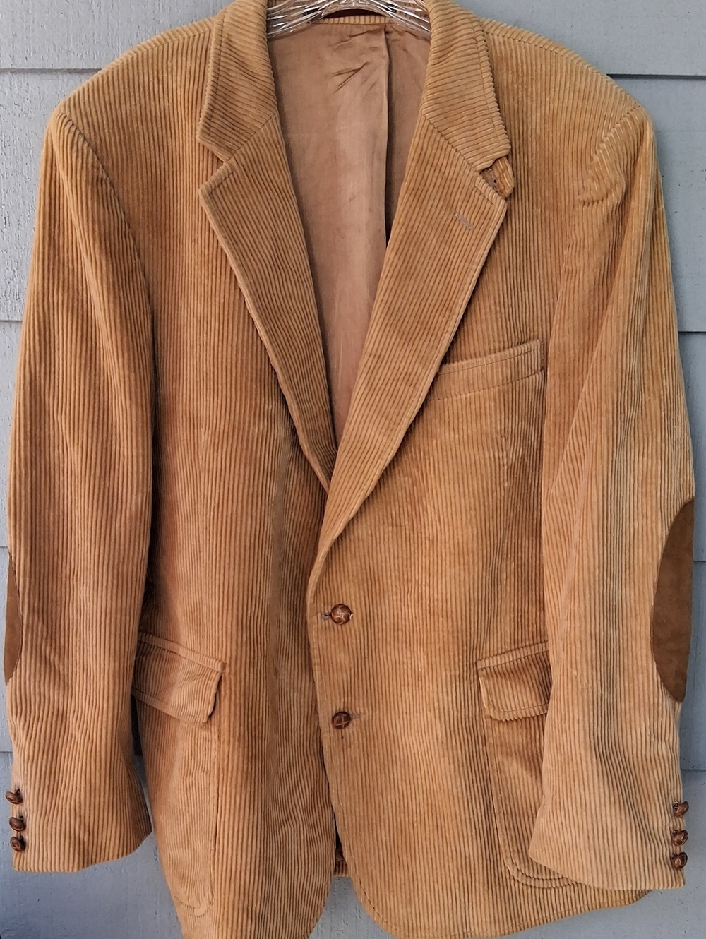 Corduroy Blazer with Suede Elbow Details